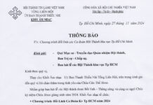 UB.TTN – Thông Báo V/v Chương Trình Bồi Linh Các Ca Đoàn Hội Thánh Khu Vực Tp.HCM