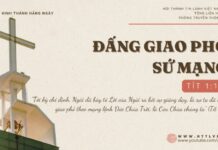 Đấng Giao Phó Sứ Mạng – 25/11/2024