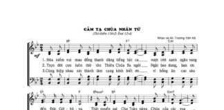 Bài hát: CẢM TẠ CHÚA NHÂN TỪ