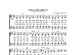 Bài hát: CẢM TẠ CHÚA NHÂN TỪ