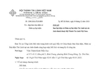 Thông Báo V/v Họp Ban Đại Diện Và Nhân Sự Đại Diện