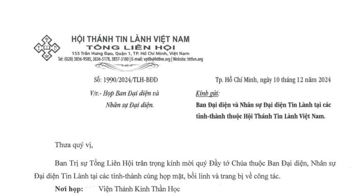 Thông Báo V/v Họp Ban Đại Diện Và Nhân Sự Đại Diện
