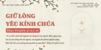 Giữ Lòng Yêu Kính Chúa – 26/12/2024