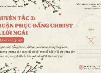 Nguyên Tắc 3: Thuận Phục Đấng Christ Và Lời Ngài – 8/12/2024