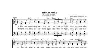 Bài hát cảm tạ: BIẾT ƠN CHÚA