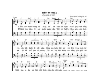 Bài hát cảm tạ: BIẾT ƠN CHÚA