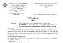 BĐD Tin Lành Tp.HCM Thông Báo V/v Tham Dự Chương Trình Thánh Nhạc Mừng Chúa Giáng Sinh Năm 2023