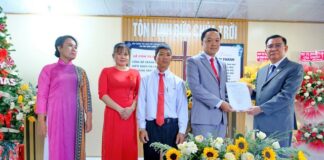 Kiên Giang: Lễ Cảm Tạ Chúa Công Bố Thành Lập Điểm Nhóm Tin Lành Giang Thành