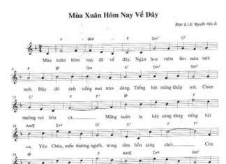 Bài hát: MÙA XUÂN HÔM NAY VỀ ĐÂY