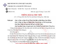 Thông Báo & Thư Mời: V/v Lễ Cung Hiến Nhà Thờ Tin Lành Buôn Chiêng Kao – Đăk Lăk