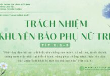 Trách Nhiệm Khuyên Bảo Phụ Nữ Trẻ – 27/1/2025