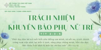Trách Nhiệm Khuyên Bảo Phụ Nữ Trẻ – 27/1/2025
