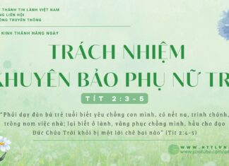 Trách Nhiệm Khuyên Bảo Phụ Nữ Trẻ – 27/1/2025