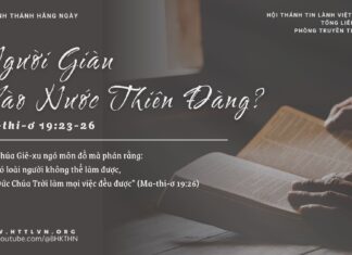 Người Giàu Vào Nước Thiên Đàng? – 20/3/2025