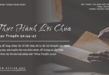 Thực Hành Lời Chúa – 26/3/2025