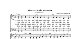 Bài hát: CẢM TẠ VÀ HẦU VIỆC CHÚA