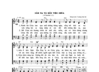 Bài hát: CẢM TẠ VÀ HẦU VIỆC CHÚA