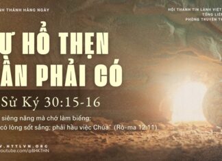 Sự Hổ Thẹn Cần Phải Có – 14/4/2025