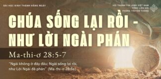 Chúa Sống Lại Rồi – Như Lời Ngài Phán – 19/4/2025