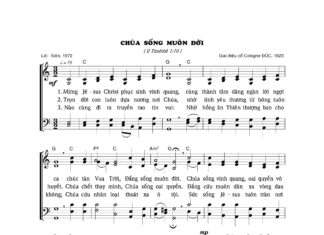 Bài hát Phục sinh: CHÚA SỐNG MUÔN ĐỜI