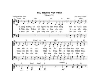 Bài hát truyền giảng: YÊU THƯƠNG VẸN TOÀN