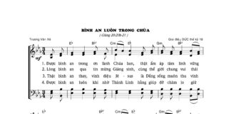 Bài hát: BÌNH AN LUÔN TRONG CHÚA
