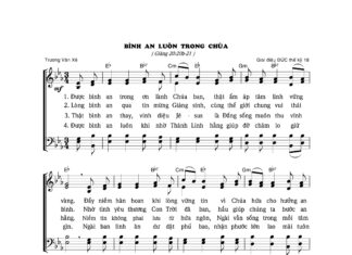Bài hát: BÌNH AN LUÔN TRONG CHÚA