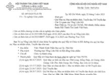 Thông Báo V/v Tu Nghiệp Giáo Phẩm