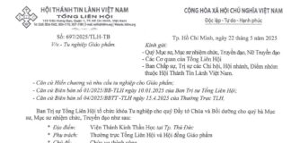 Thông Báo V/v Tu Nghiệp Giáo Phẩm