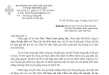 UBTG – Thư Kêu Gọi Dâng Hiến Cho Công Tác Truyền Giáo