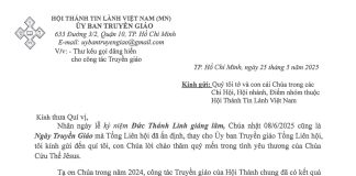 UBTG – Thư Kêu Gọi Dâng Hiến Cho Công Tác Truyền Giáo