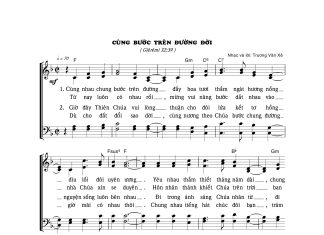 Bài hát: CÙNG BƯỚC TRÊN ĐƯỜNG ĐỜI