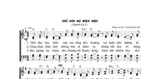Bài hát: GIỮ GÌN SỰ HIỆP MỘT