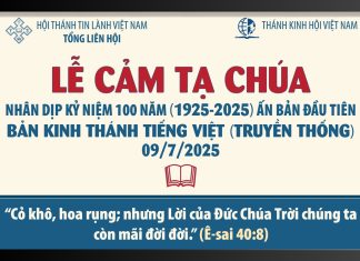 Thông Báo V/v Truyền Hình Trực Tuyến Lễ Kỷ Niệm 100 Năm Ấn Bản Kinh Thánh Tiếng Việt và Phát Hành Ấn Bản Kinh Thánh Truyền Thống Cập Nhật