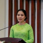 Bà Mục sư Võ Đình Quang, tđại diện ban nữ giới tỉnh, có lời cảm ơn đến quý chị em phụ nữ Hội Thánh trong tỉnh