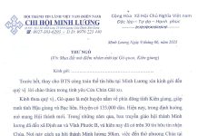 UB. Kiến Thiết: Thư ngỏ V/v Chi Hội Minh Lương Mua Đất Mở Điểm Nhóm Mới Tại Gò Quao – Kiên Giang