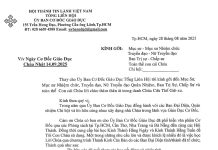 Thông Báo V/v Ngày Cơ Đốc Giáo Dục – Chúa Nhật 14/09/2025