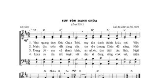 Bài hát: SUY TÔN DANH CHÚA