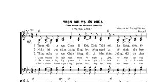 Bài hát: TRỌN ĐỜI TẠ ƠN CHÚA