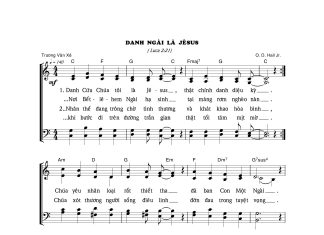 Bài hát Giáng sinh: DANH NGÀI LÀ JESUS