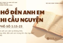 Nhớ Đến Anh Em Khi Cầu Nguyện – 6/9/2025