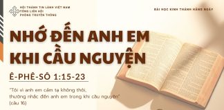 Nhớ Đến Anh Em Khi Cầu Nguyện – 6/9/2025