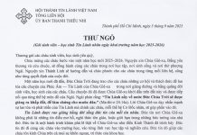 UB.TTN – Thư Ngỏ V/v Gởi Sinh Viên – Học Sinh Tin Lành Nhân Ngày Khai Trường Năm Học 2025-2026