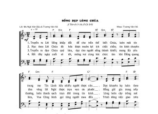 Bài hát: SỐNG ĐẸP LÒNG CHÚA