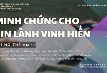 Minh Chứng Cho Tin Lành Vinh Hiển – 25/10/2025