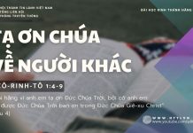 Tạ Ơn Chúa Về Người Khác – 31/10/2025