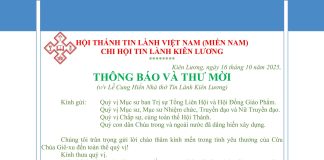 Thông Báo và Thư Mời V/v Lễ Cung Hiến Nhà Thờ Tin Lành KIÊN LƯƠNG