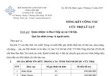 UB. YTXH – Tổng Kết Công Tác Cứu Trợ Lũ Lụt