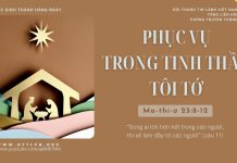 Phục Vụ Trong Tinh Thần Tôi Tớ – 12/12/2025