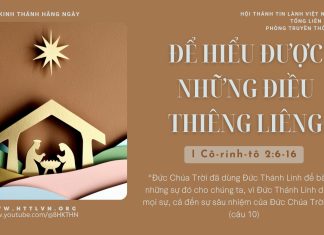 Để Hiểu Được Những Điều Thiêng Liêng – 30/12/2025